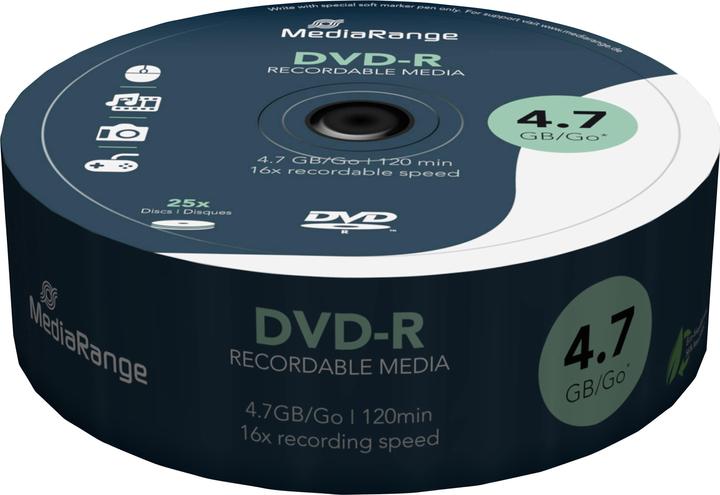 Actual product image MediaRange MR403, DVD-R, 16x, Cake25 (25 x)