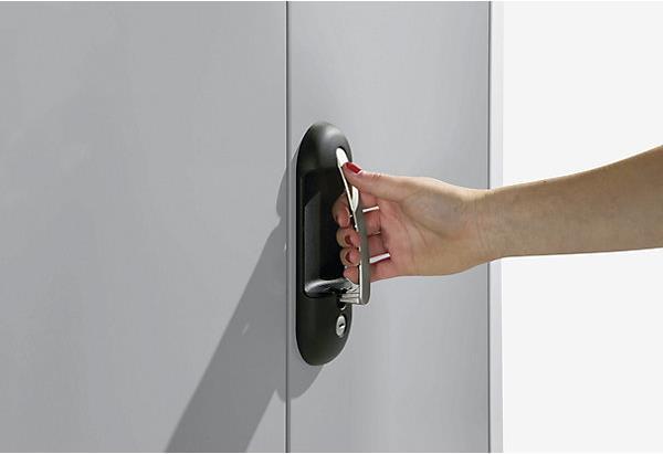 Image du produit C+P Armoire en acier avec portes battantes (100 x 42 x 50 cm)