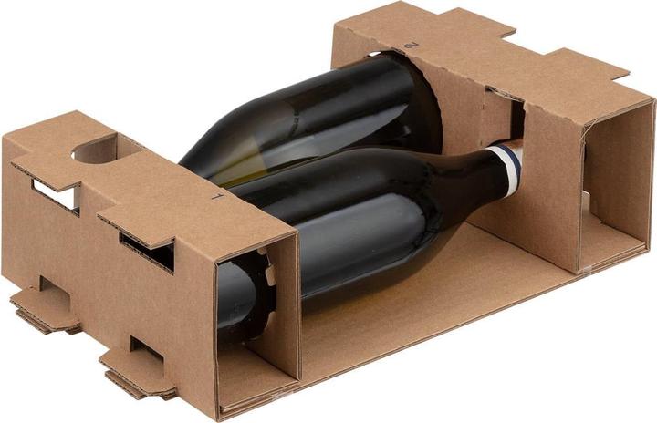 Image du produit Brieger Emballages pour l'envoi de vin, pour 2 bouteilles, blanc, paquet de 10 pcs. (10 x)
