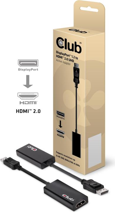 Produktbild Club 3D Aktiver DisplayPort zu (HDMI, 15 cm)