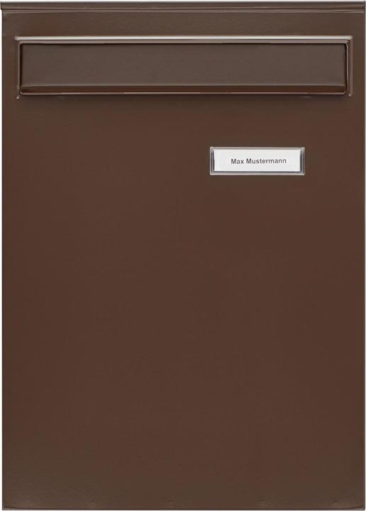 Produktbild Burg Wächter Zaunbriefkasten Stahl pulverbeschichtet BxHxT 397/284/104 mm Leipzig braun 778 BR mit Ö