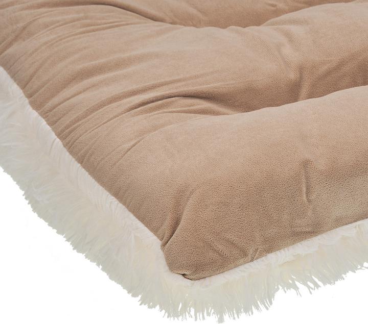 Produktbild Beliani Tierbett Samtstoff beige 60 x 45 cm ERGANI (Hund)