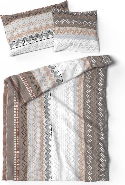 Image du produit Lotus Bettwaren Literie Seersucker Egona beige (Housse de couette, 160 x 210 cm)
