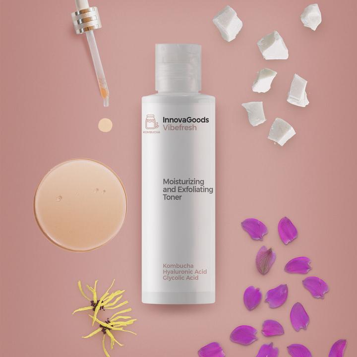 Produktbild InnovaGoods Feuchtigkeitsspendendes Gesichtswasser mit Peeling-Effekt Kombucha Vibefresh 150 ml (Tonic, 150 ml)