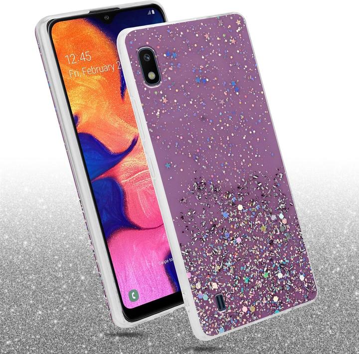Actual product image Cadorabo TPU cover sparkling glitter (HTC One M10, Samsung Galaxy A10)