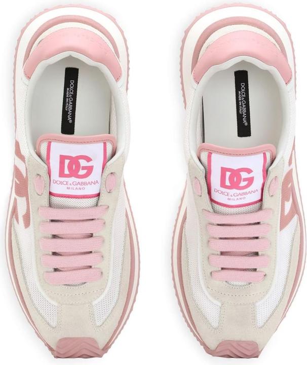 Immagine prodotto Dolce & Gabbana dragon sneakers in mixed materials white and pink color (40)