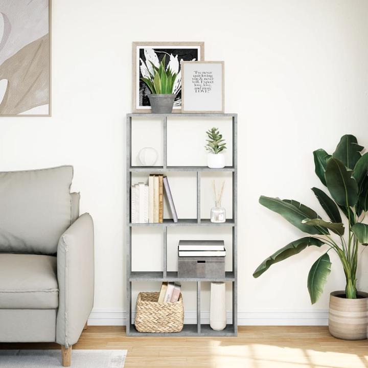 Produktbild VidaXL Bücherregal Raumteiler Standregal Aktenregal Büroregal Regal Betongrau (60 x 20 x 120 cm)