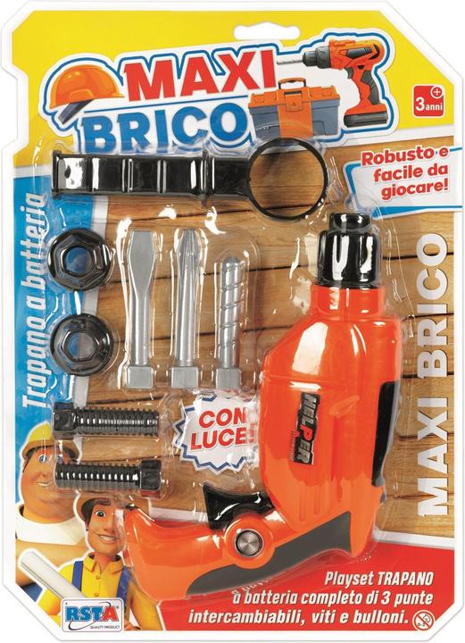 Actual product image Rs Toys Maxi Brico - Trapano a Batteria con Accessori