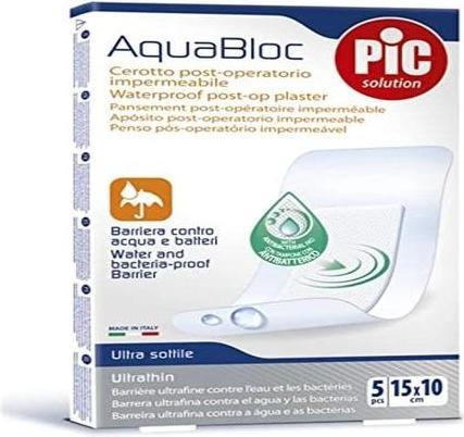Produktbild PIC Aquabloc Antibacterial Band-Aid 5 Pieces 10 x 15 cm (5 x)