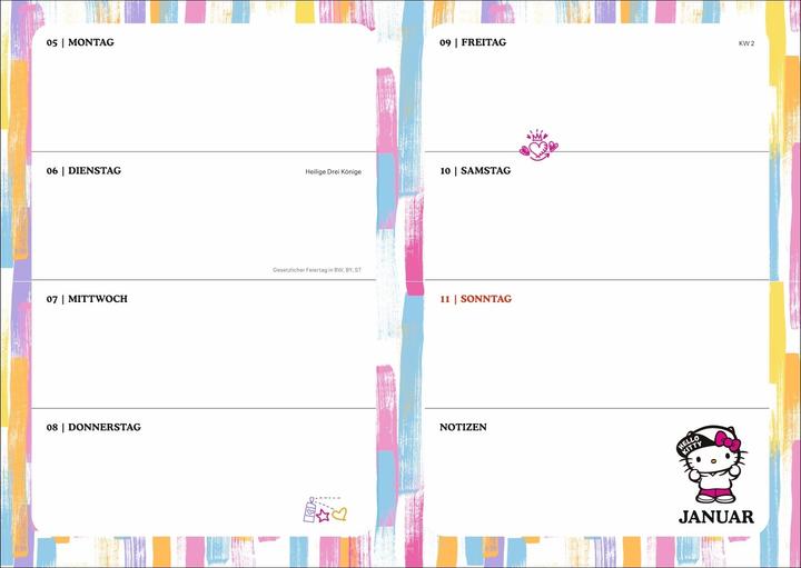 Produktbild Hello Kitty Schülerkalender A5 2026 - 17 Monate ab August 2025 (A5, Deutsch)