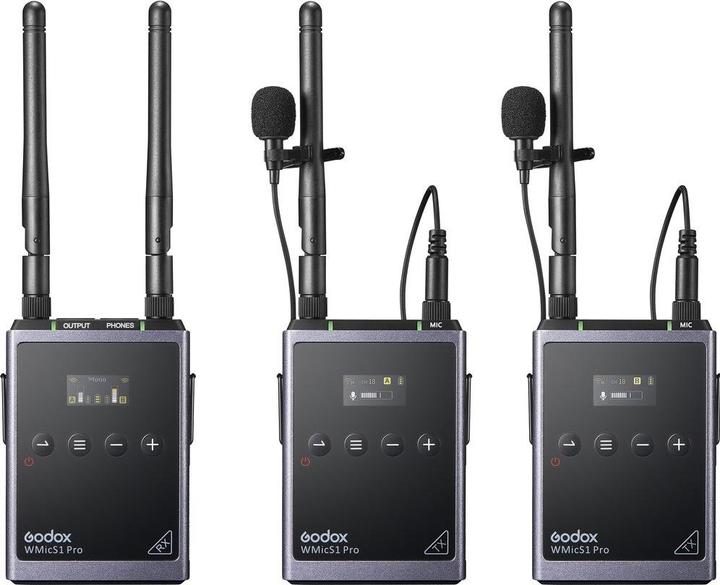 Godox Camera-houder, 2-Pers. Omni Lavalier-Mic Draadloos Omni Lavalier Microfoonsysteem