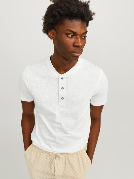 Produktbild Jack & Jones Einfarbig Grandad Kragen T-shirt T-shirt (XL)