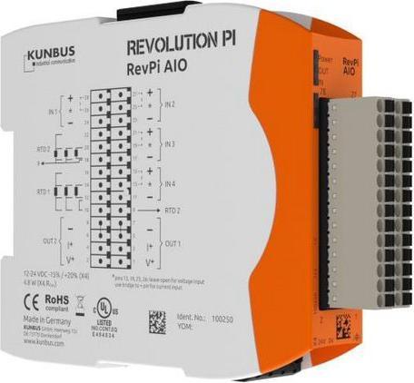 Actual product image Kunbus REVPI AIO RevPi Analogue I/O Expansion Module (Add-on)