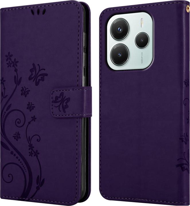 Produktbild Cadorabo Hülle für Xiaomi RedMi Note 14 5G mit Blumen Muster (Xiaomi Redmi Note 14 5G)