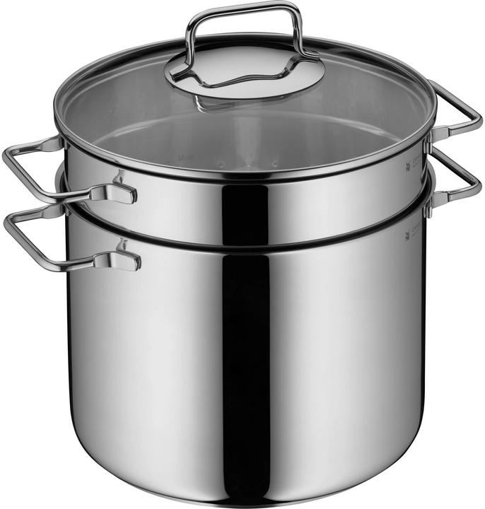WMF Spargeltopf Kochtopf Induktion hoch 16cm Topf mit Glasdeckel 5,0l Edelstahl (16 cm, Kochtopf, Edelstahl)