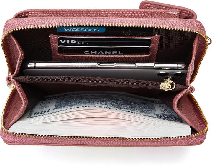 Immagine prodotto Cover-Discount Portafoglio a tracolla con tasca per smartphone rosa