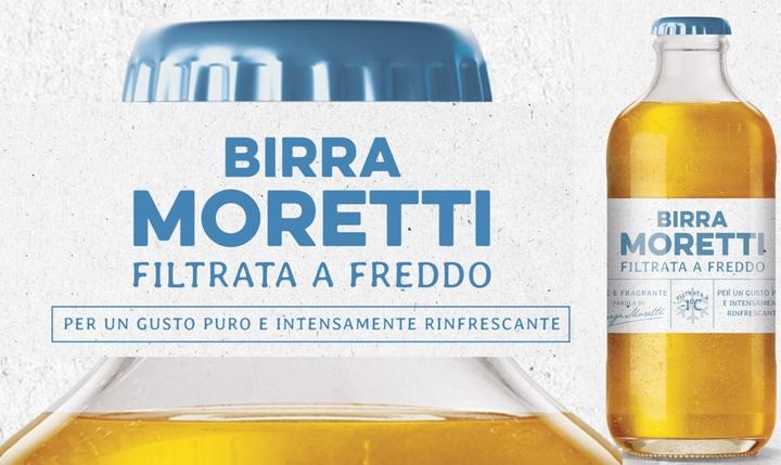 Immagine prodotto Birra Moretti FILTRATA A FREDDO cassa di birra / (15 x 55 cl)