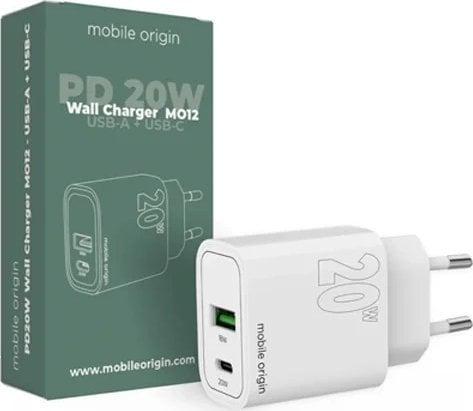 Mobile Origin PD20W Wall Charger MO12 1 USB-A + 1 USB-C