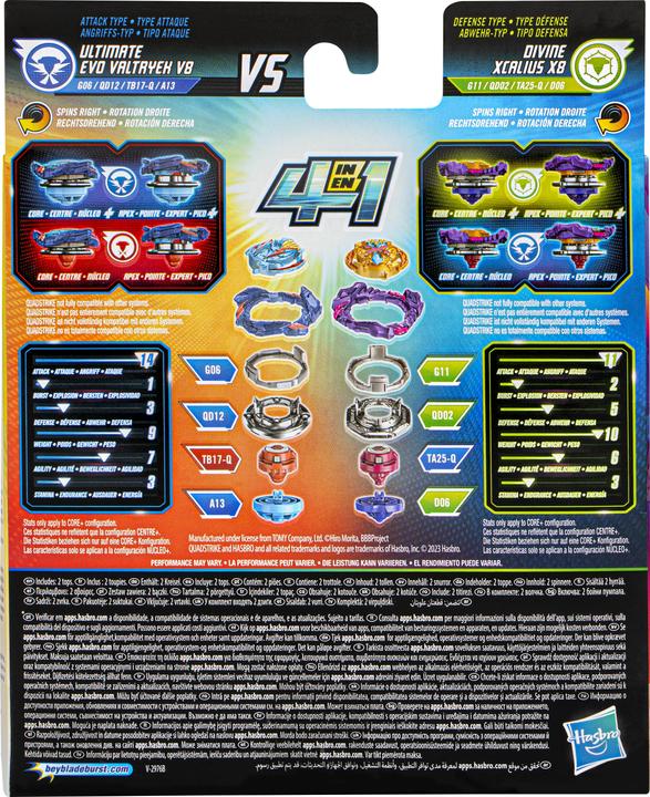 Produktbild Hasbro Bey Qs Ultimate Evo Valtryek And Divine (Multilingual)
