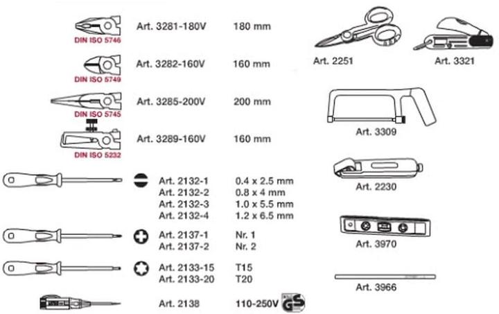 Actual product image Kraftwerk Electrician's tool kit (20 pieces)