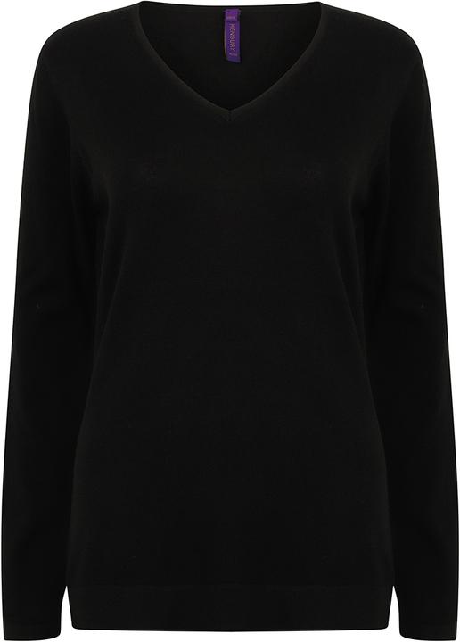 Image du produit Henbury Pull en maille fine avec encolure en V (4XL)