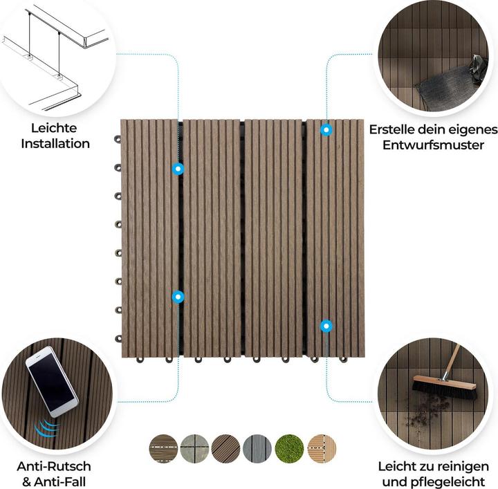 Actual product image Floordirekt Terrace tile Royal (1 x, 30 x 30 x 2 cm)