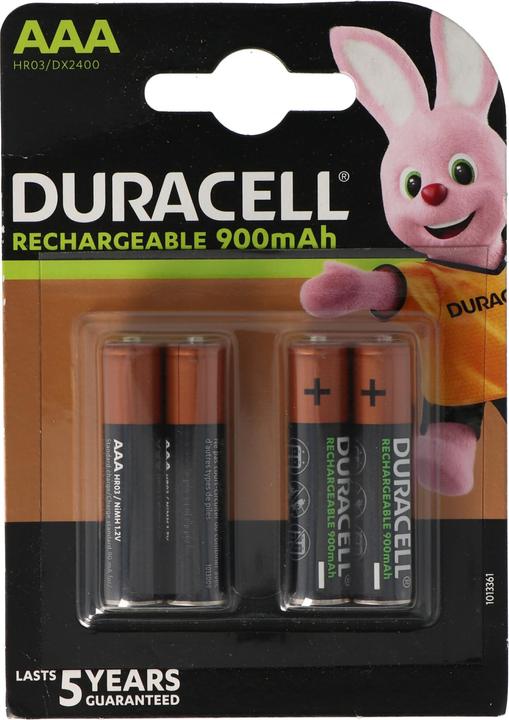 Produktbild Duracell Recharge Ultra AAA Akku NiMH Micro mit bis zu 850mAh bis 900mAh Kapazität, 4er