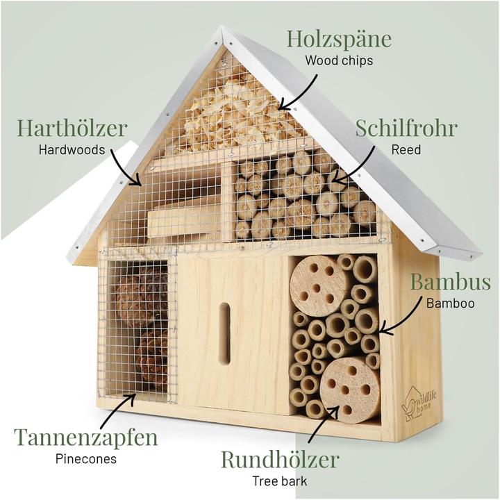Actual product image Wildlife home Insektenhotel (Butterflies, Bee, Wild bees, Ladybirds)