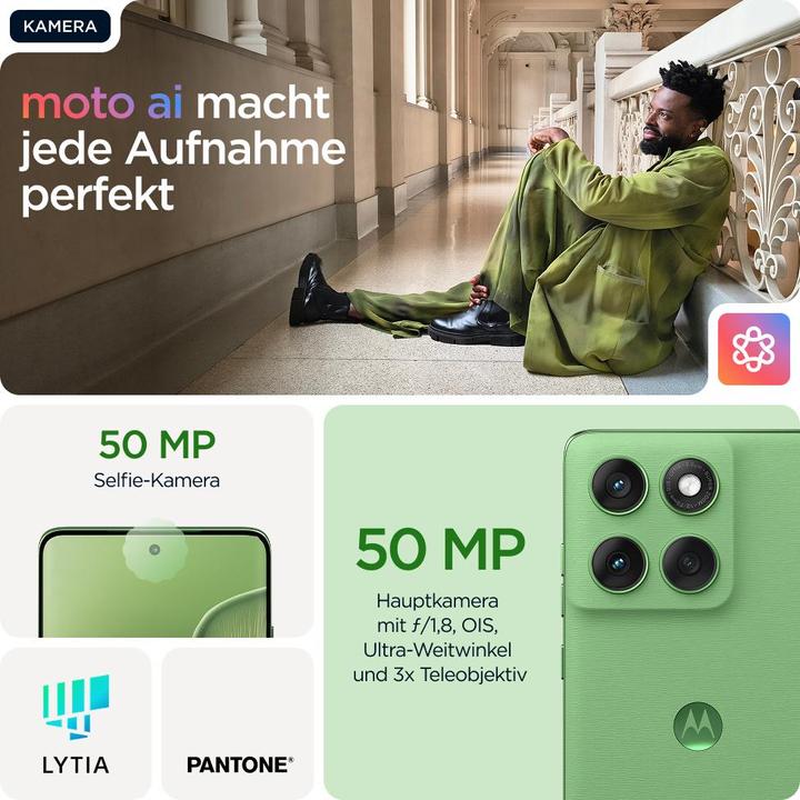 Productafbeelding Motorola Rand 60 (512 GB, Pantone klaver, 6.67", Dubbele SIM, 50 Mpx, 5G)