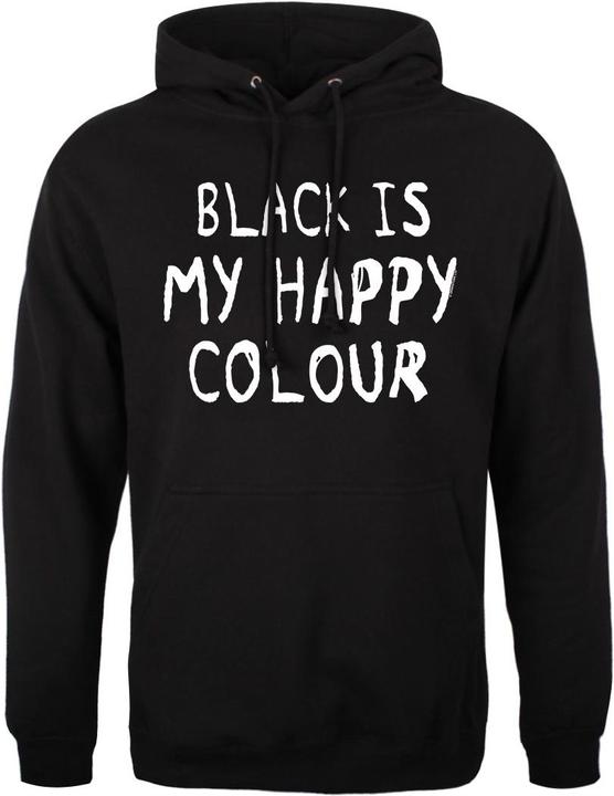 Produktbild Grindstore Black Is My Happy Colour Kapuzenpullover (M)