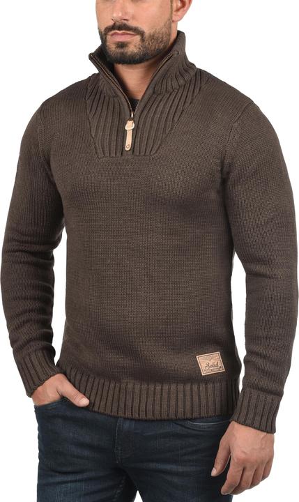 Actual product image Solid Petro Men's Jumper Chunky Knit Pullover Troyer With Zipper (XXL)