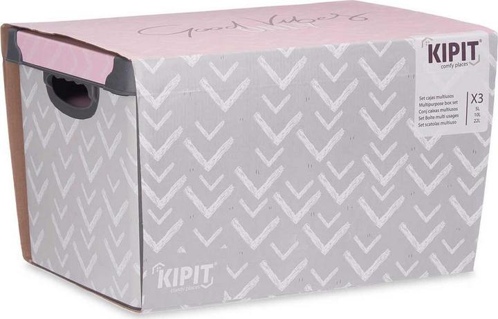 Immagine prodotto Kipit set 3 pezzi scatole di plastica vibrazioni (22 l)