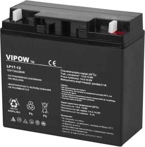 Actual product image Vipow Lead battery 12V 17.0Ah (1 pcs., Device specific, 17000 mAh)