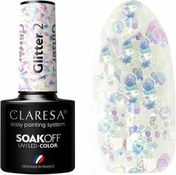 Image du produit Claresa Gel pailleté Soak Off Uv/Led anglais 2 5G (2.50 ml)