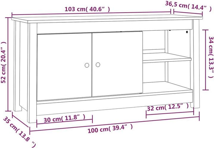 Immagine prodotto VidaXL Jacqueline (103 x 36,5 x 52 cm)