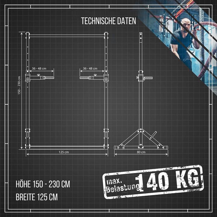 Image du produit K-Sport Barre de traction + station de dips