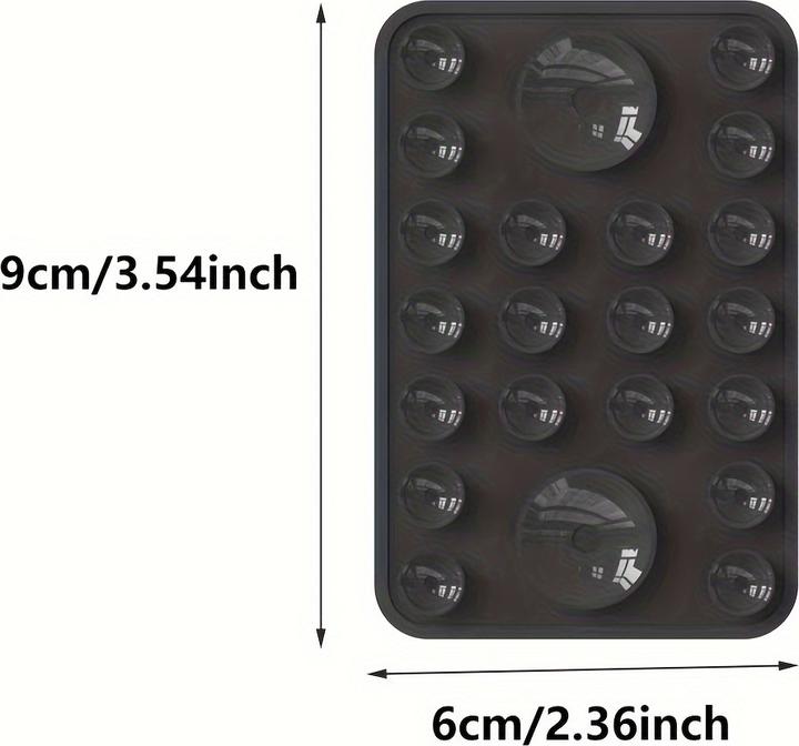 Produktbild PhoneLook MagSafe Silikon Halterung für iPhone mit Saugnäpfen für glatte Oberflächen Schwarz