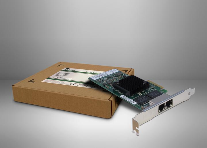 Actual product image Intertech LR-9712 Dual LAN Adapter Intel i350 Off-load Checksums- UDP- TCP- IP- Segmentation b.. VT-c VMD... (PCI Express 2.0 x4)