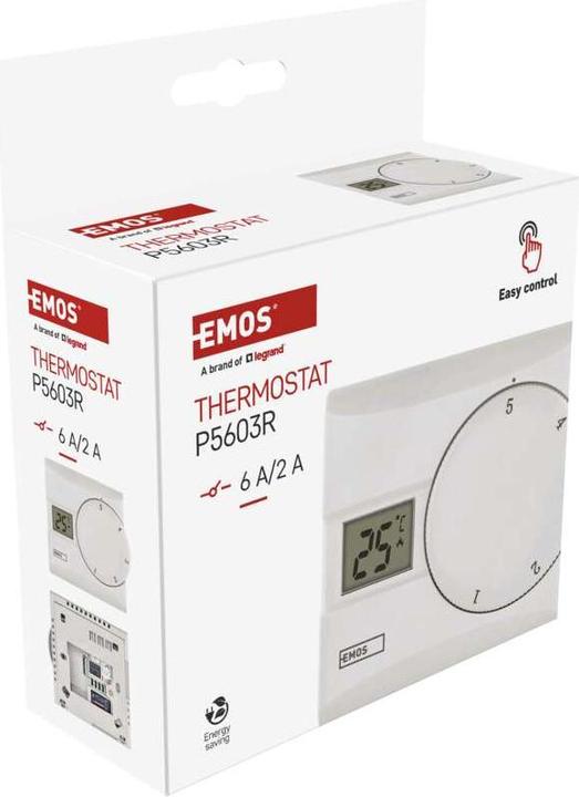 Productafbeelding Emos Kamerthermostaat P5603R, handmatig, bedraad