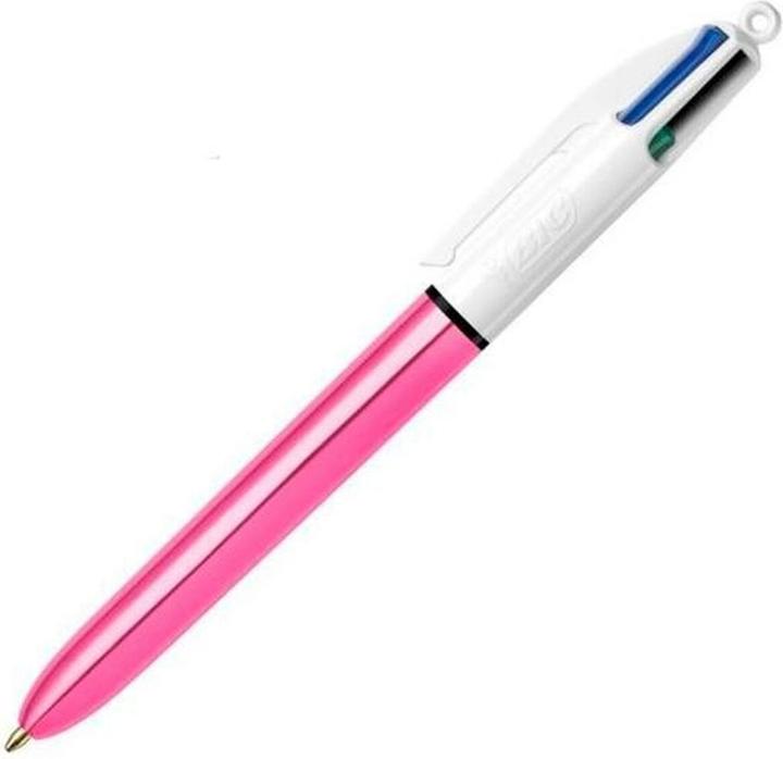 Actual product image Bic Pen Shine Silver White Pink (12 pieces) (Rose, 12 x)