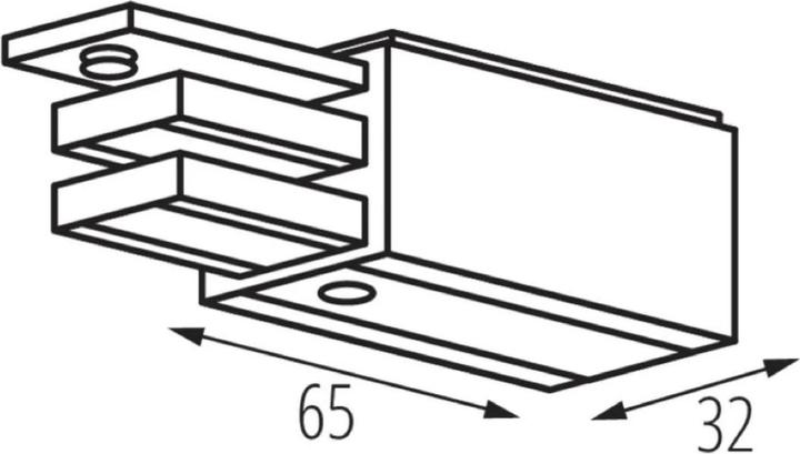 Image du produit Kanlux Éléments du système de rail TEAR TEAR N PCON RB Connecteur d'alimentation noir 33235