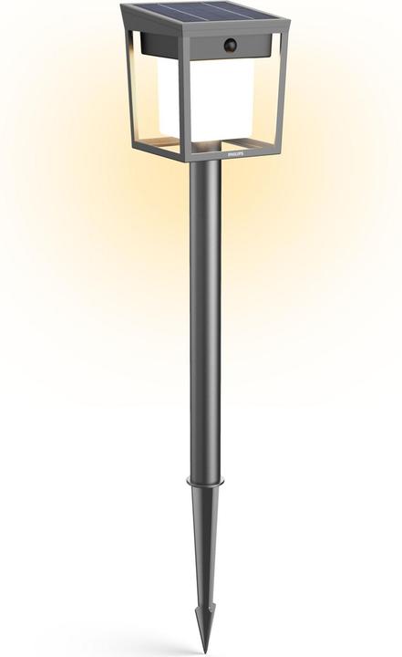 Actual product image Philips Lighting 929004631801 Blaise Solar-Aussenstandleuchte 1.5 W Warmweiss An (250 lm, IP44)