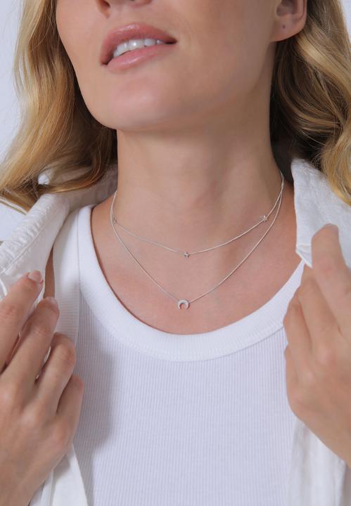 Immagine prodotto Elli Choker Layer Look Halbmond Sterne (925 Argento, 36 cm)