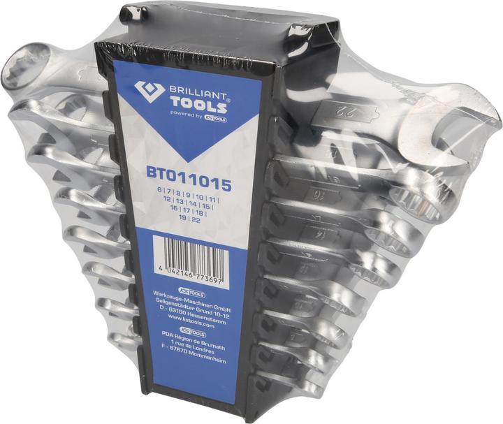 Produktbild Brilliant Tools Schlüsselsatz (18 mm, 10  mm, 15 mm, 13 mm, 17 mm, 22 mm, 12 mm, 14 mm, 19 mm, 11 mm, 16 mm)