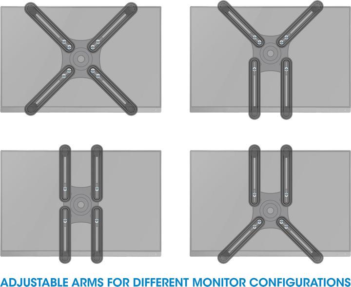 Actual product image Manhattan VESA adapter set For monitors without VESA holes (Wall, 27.01")