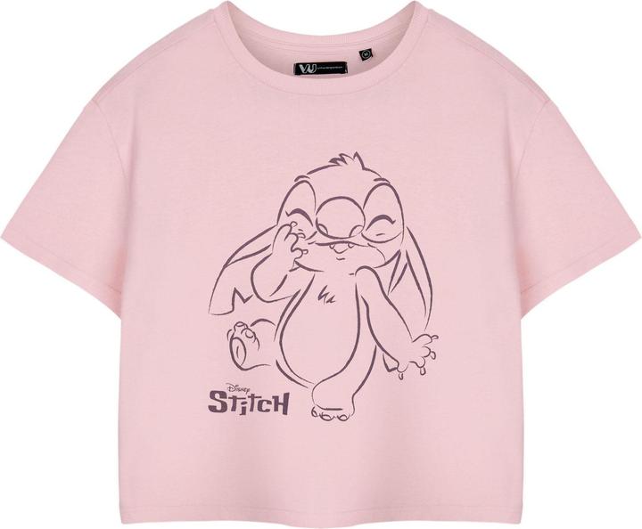 Actual product image Lilo & Stitch Womens/Ladies Linear Short-Sleeved Crop Top (M)