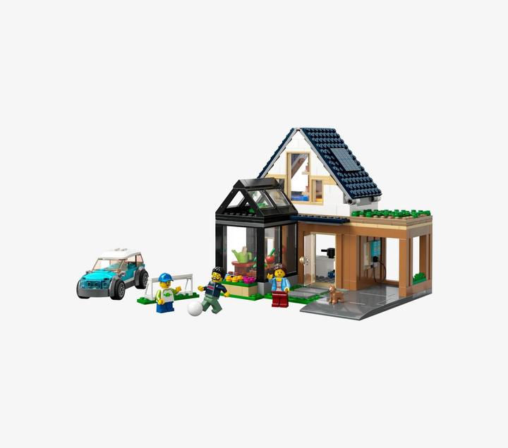 Produktbild LEGO Familienhaus mit Elektroauto (60398, LEGO City)