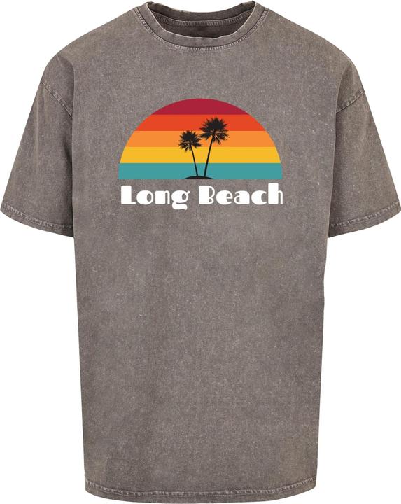 Actual product image Merchcode Long Beach X Acid Washed Heavy Oversize Tee - 112325 (L)