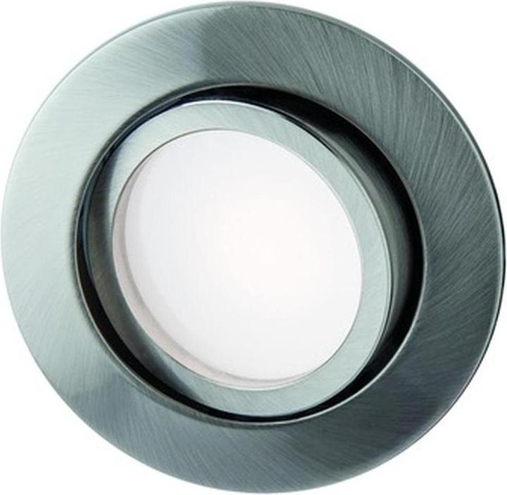 Actual product image Rutec LED recessed spotlight 6W SANYA 3000K A+ 95° 433lm 1LED IP40 brushed iron Conv (LED)