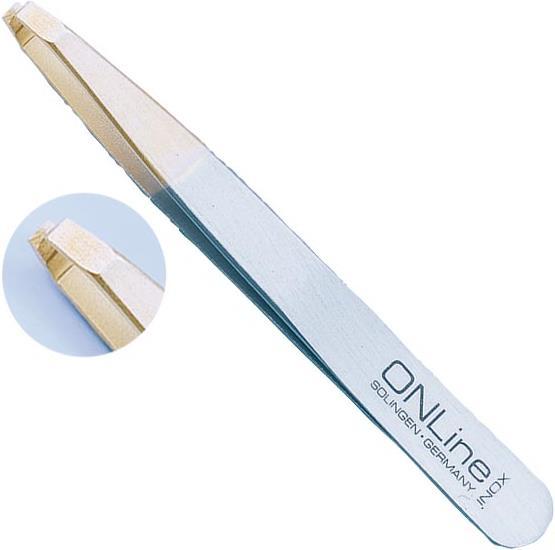 Image du produit Witte Pince à épiler pince à épiler pointe dorée droite